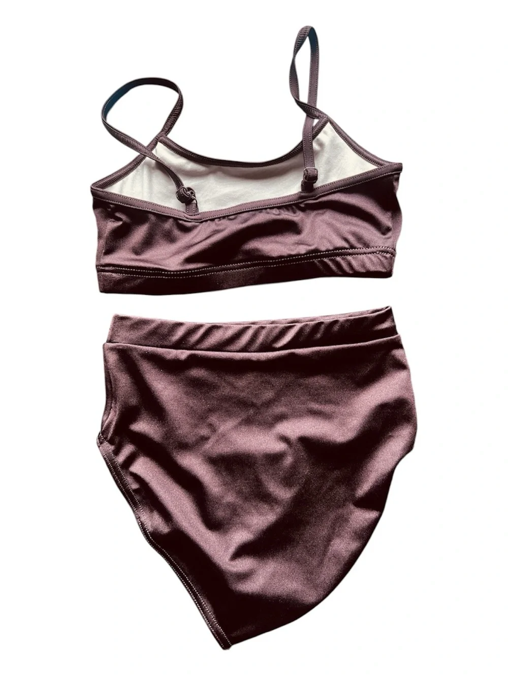 Weissman Lustre Dance Bra & Brief Set — chocolate brown- MC